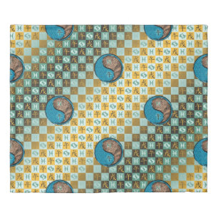 Pisces & Earth Horse Duvet Cover