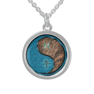 Pisces & Earth Horse Sterling Silver Necklace
