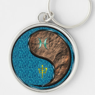 Pisces & Earth Monkey Keychain