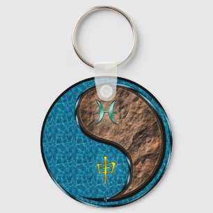 Pisces & Earth Monkey Keychain