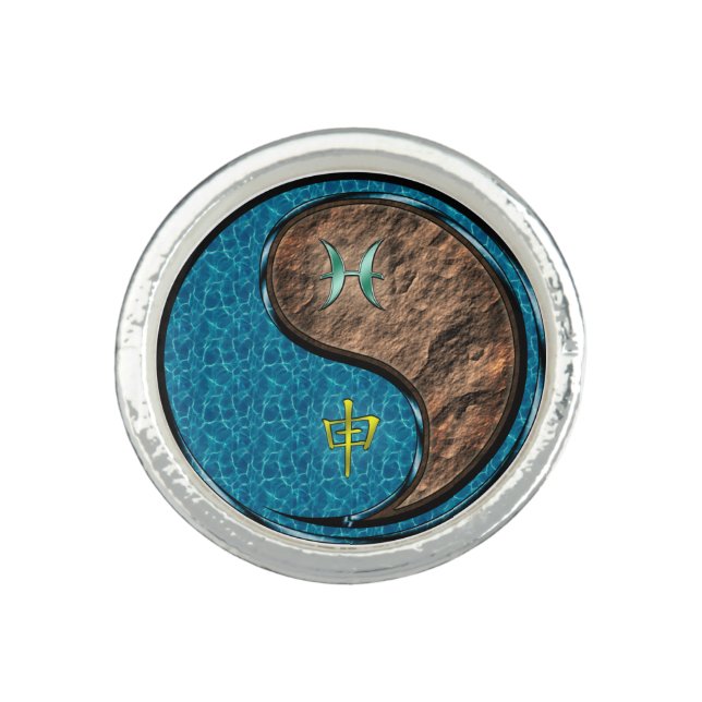 Pisces & Earth Monkey Ring (Front)