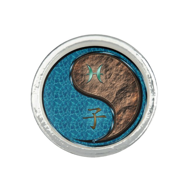 Pisces & Earth Rat Ring (Front)