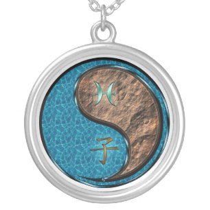 Pisces & Earth Rat Silver Plated Necklace