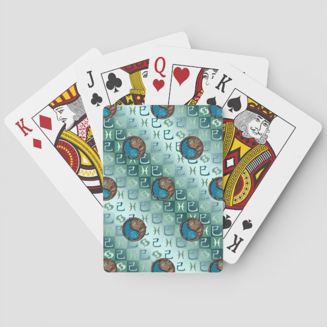 Pisces & Earth Snake Poker Cards (Back)