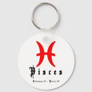 Pisces, February 19 - March 20 Keychain
