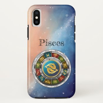 Pisces (february 19-march 20). Zodiac Signs. Iphone X Case by VintageStyleStudio at Zazzle