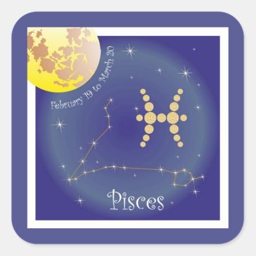 Pisces February 19 to March 20 Sticker