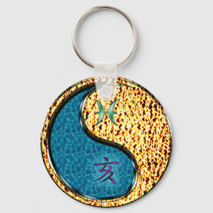Pisces & Fire Boar Keychain
