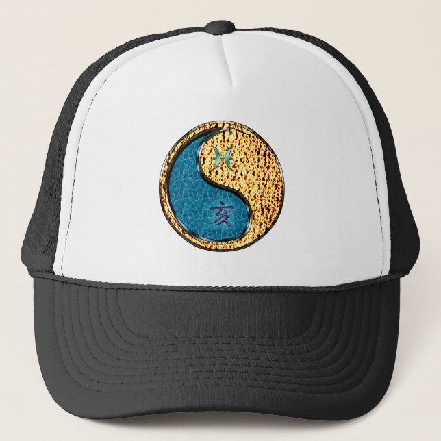 Pisces & Fire Boar Trucker Hat (Front)
