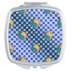 Pisces & Fire Ox Throw Pillow Compact Mirror