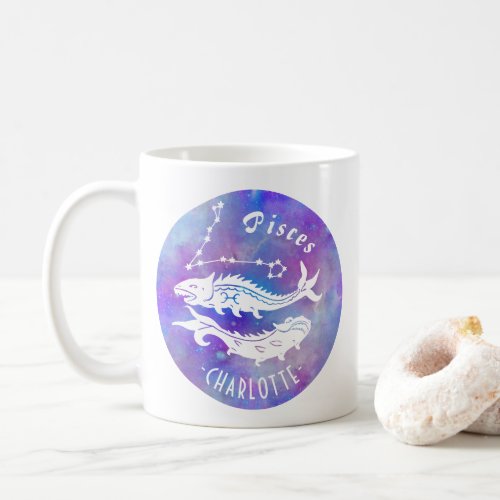 Pisces Fish Constellation Stars Name Birthday Gift Coffee Mug
