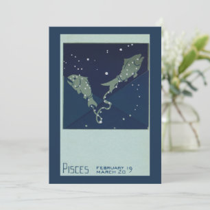 Pisces Fish Constellation Vintage Zodiac Astrology