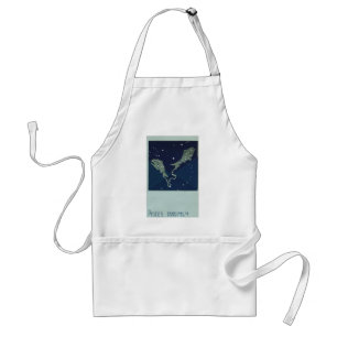 Pisces Fish Constellation Vintage Zodiac Astrology Adult Apron