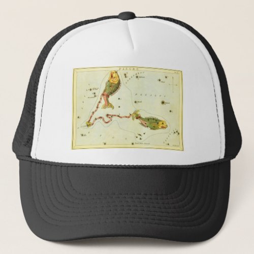 Pisces Fish Vintage Constellation Uranias Mirror Trucker Hat