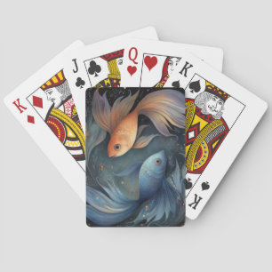 Pisces Fish Zodiac Astrology Mystical Birthday Poker Cards