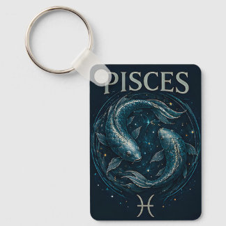 Pisces Fish Zodiac Celestial Astrology Symbol Keychain