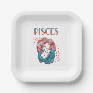 Pisces Fish Zodiac Horoscope Water Astrology Sign Paper Plates
