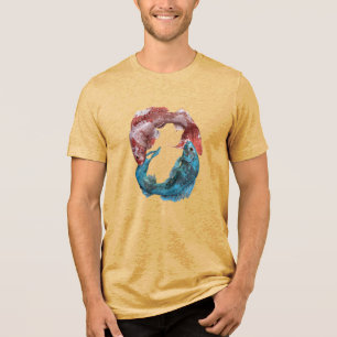 Pisces Fish Zodiac Horoscope Water Astrology Sign Tri-Blend Shirt