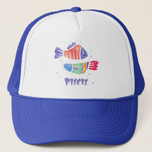 Pisces Fishes Fun Astrology  Trucker Hat