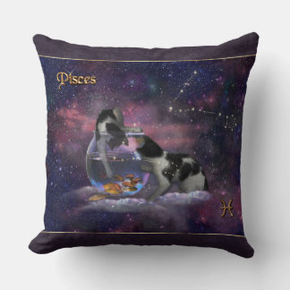 Pisces for Cat Lovers Pillow