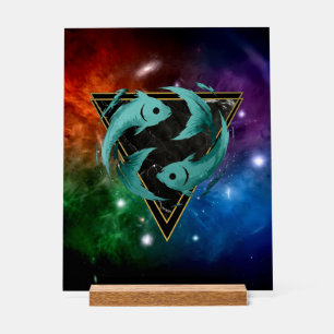 Pisces Galaxy Zodiac Acrylic Sign