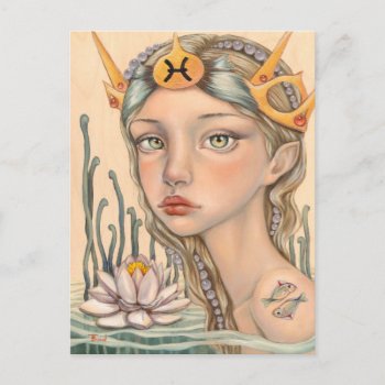 Pisces Girl Postcard by tanyabond at Zazzle