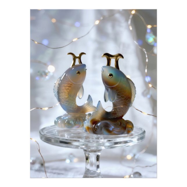 Pisces Glass Sculptures Photo Print (Front)