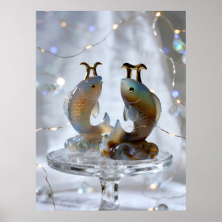 Pisces Glass Sculptures Poster