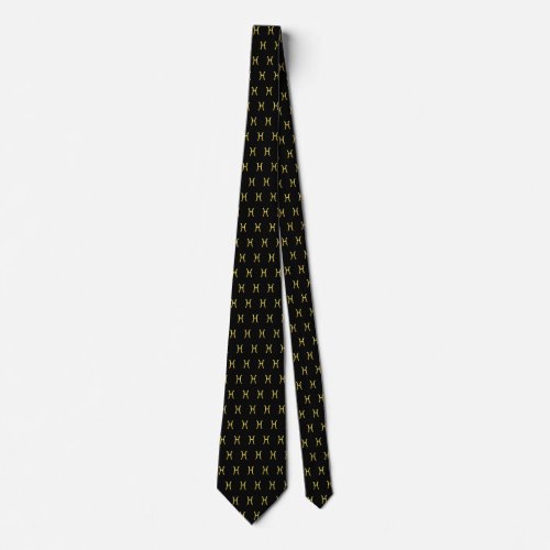 Pisces Gold Neck Tie