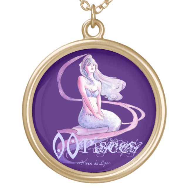 Pisces Gold Plated Necklace (Front)