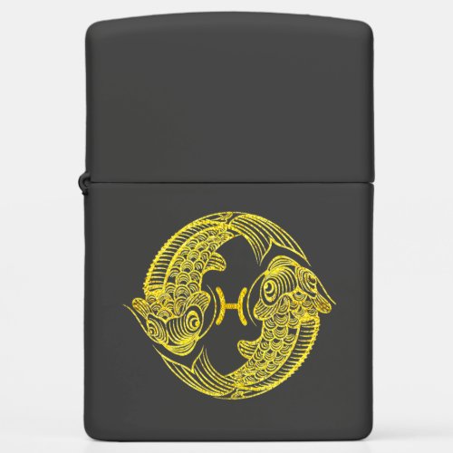 Pisces Gold Zippo Lighter