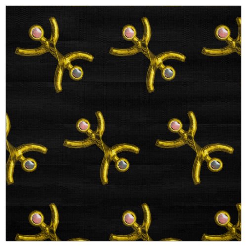 PISCES GOLD ZODIAC BIRTHDAY JEWEL AND PEARLS Black Fabric