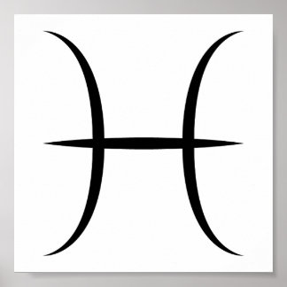 Pisces Symbol Posters | Zazzle