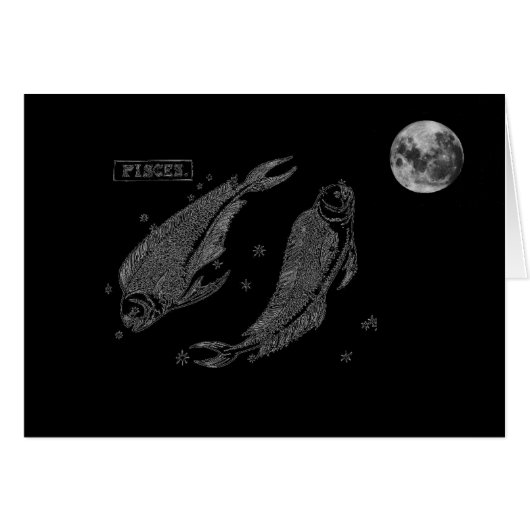 Pisces Greeting Card (Front Horizontal)