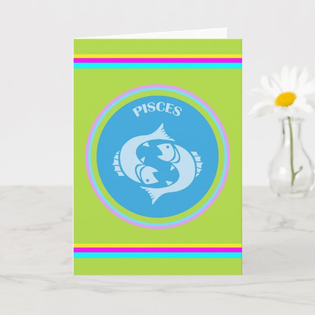 Pisces Greeting Card (Small Plant)