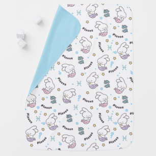 Pisces Harmony: Bunny Mermaids Pattern Baby Blanket