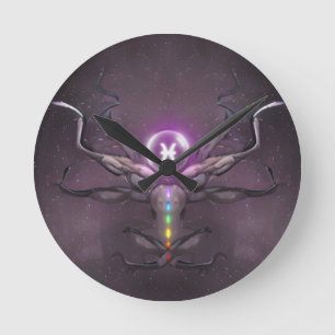 Pisces Horoscope Sign Wall Clock 
