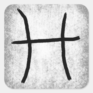 Pisces Horoscope Zodiac Astrological Sign Square Sticker