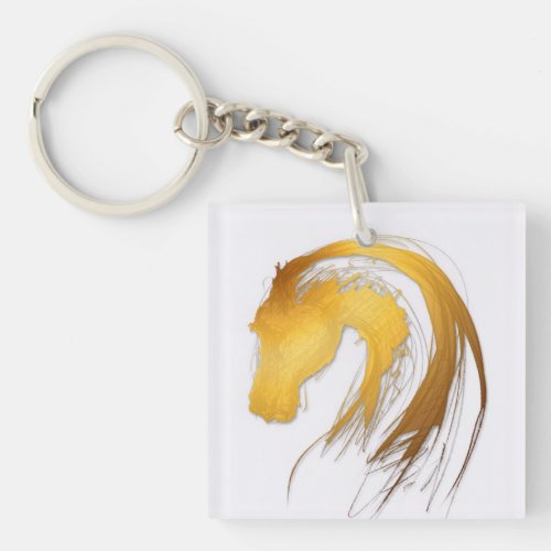 Pisces Horse Western Chinese Astrology Keychain