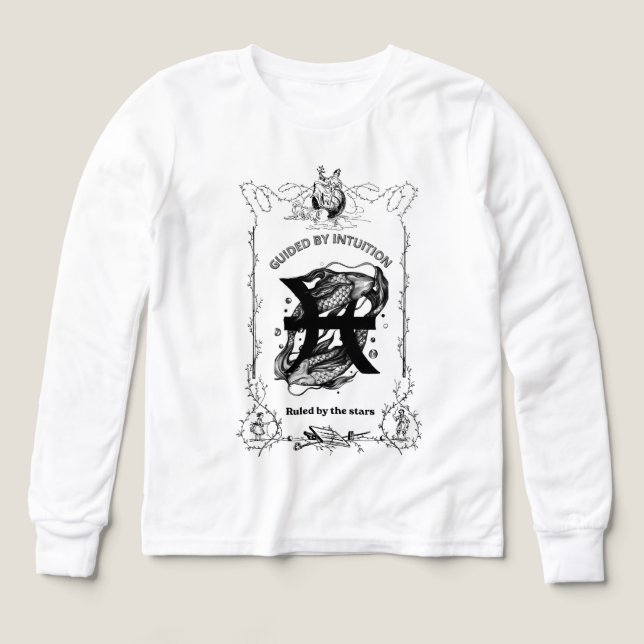 Pisces Intuition Celestial Design Tri-Blend Shirts (Design Front)