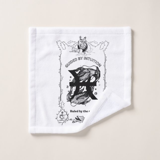 Pisces Intuition Celestial Design Wash Cloth (Wash Cloth)