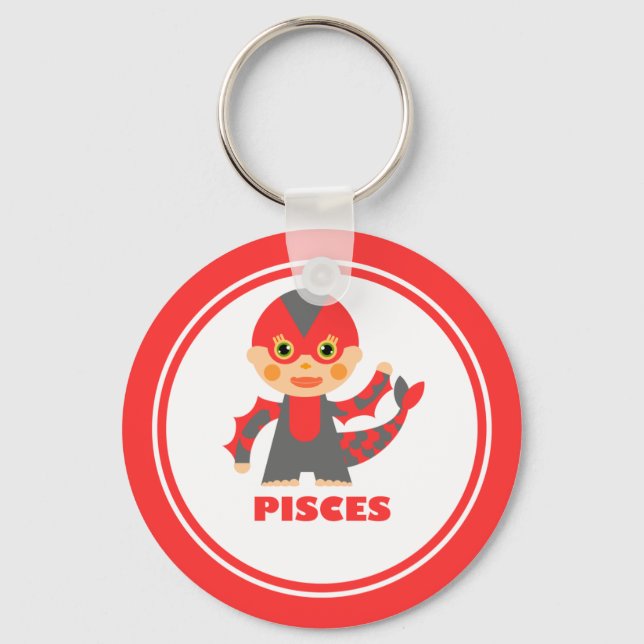Pisces is my Zodiac Sign Keychain (Front)