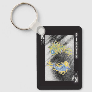 Pisces King Zodiac Keychain