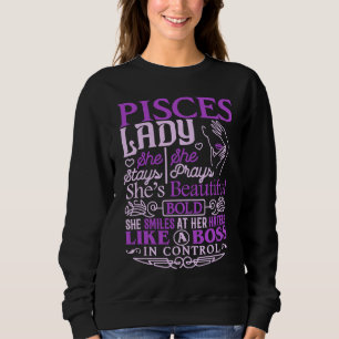 Pisces Lady Astrology Zodiac Sign Pisces Woman Gi Sweatshirt