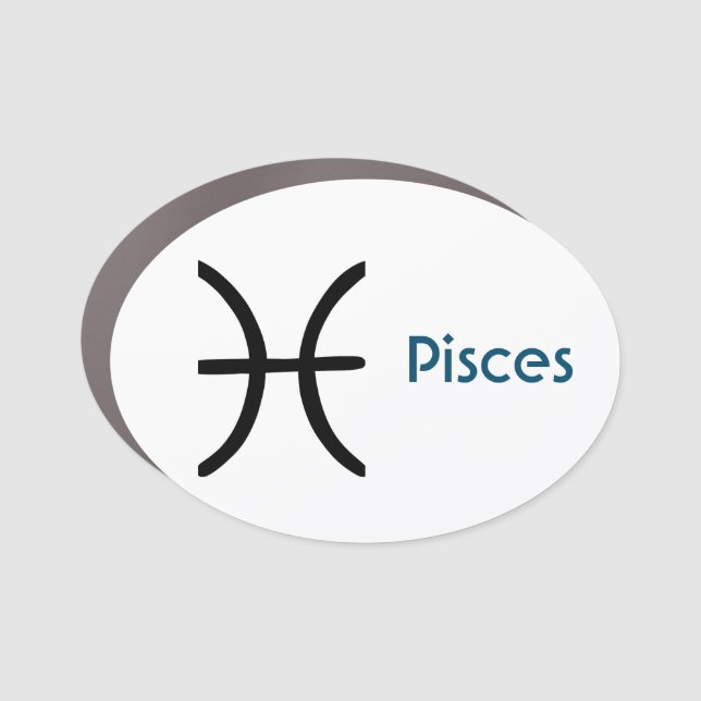 Pisces Line Art Car Decal (Front)