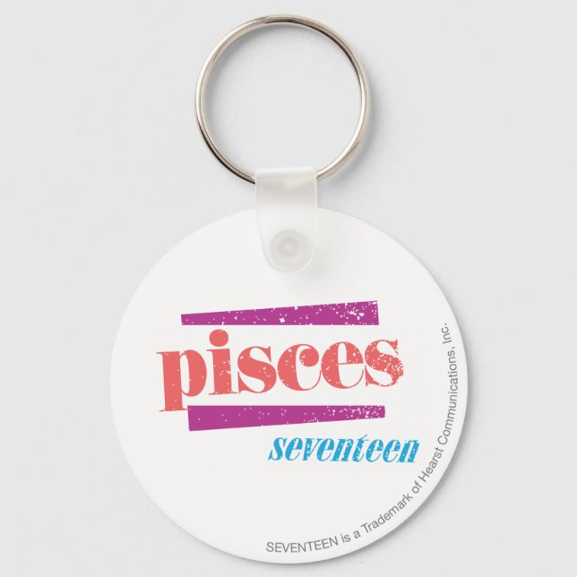 Pisces LtPink Keychain (Front)