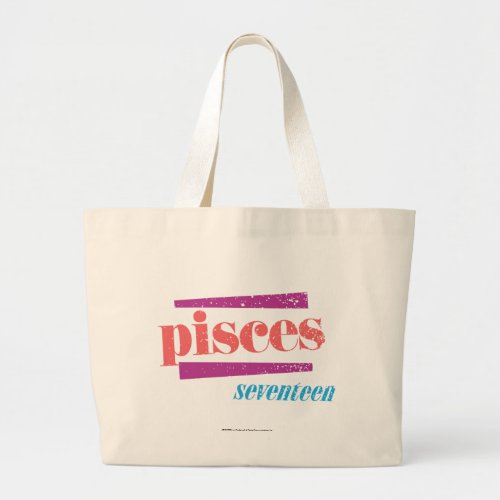 Pisces LtPink Large Tote Bag