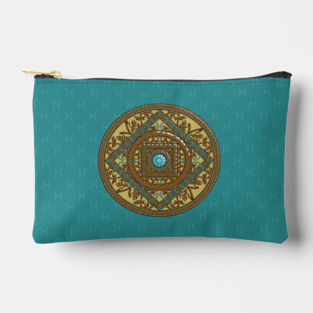 Pisces Mandala Accessory Pouch (Front)
