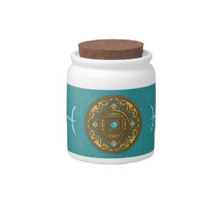 Pisces Mandala Candy Jar