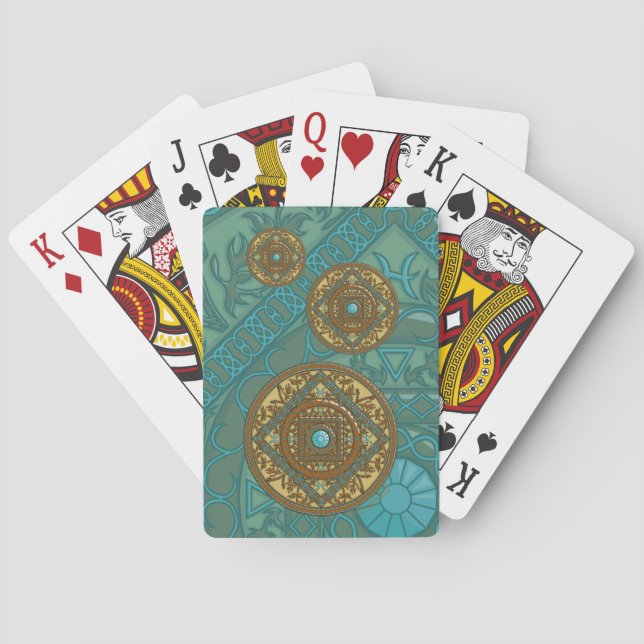 Pisces Mandala Classic Playing Cards (Back)